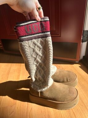 UGG Sweater Letter Boots